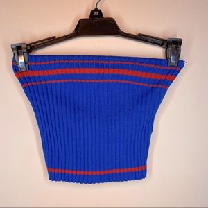 FOREVER21 Blue and Red Tube Top